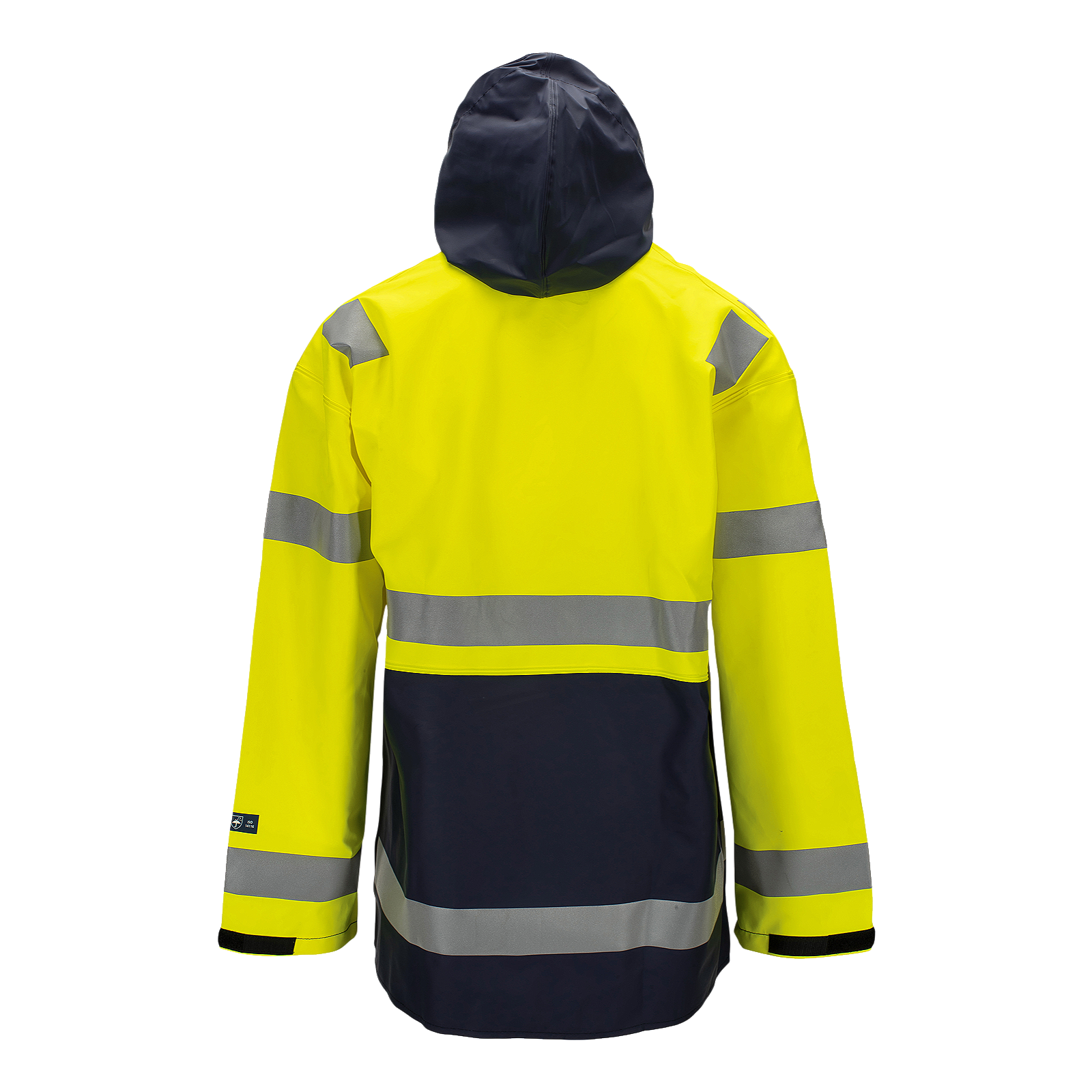 Aksla synlig regnjakke