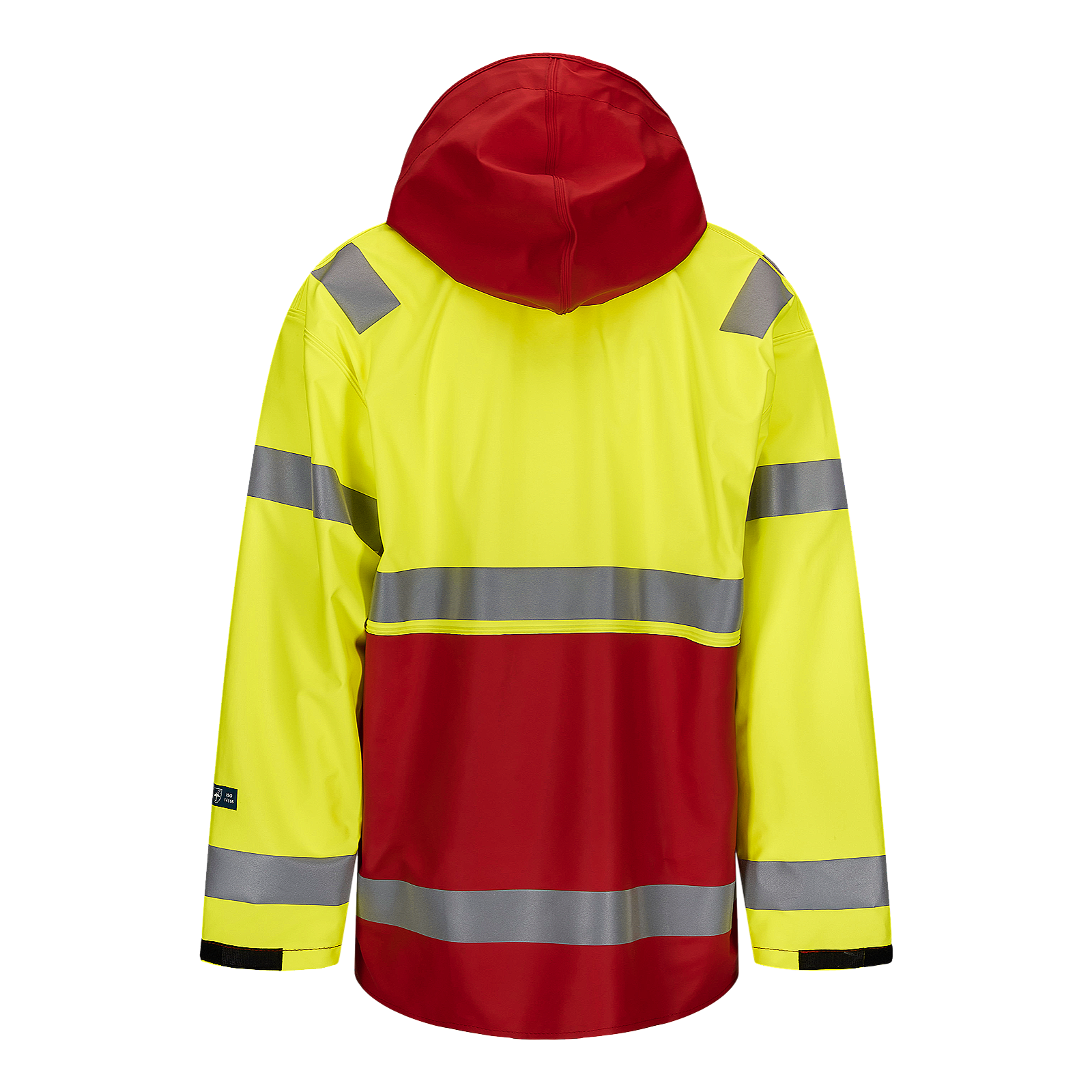 Aksla synlig regnjakke