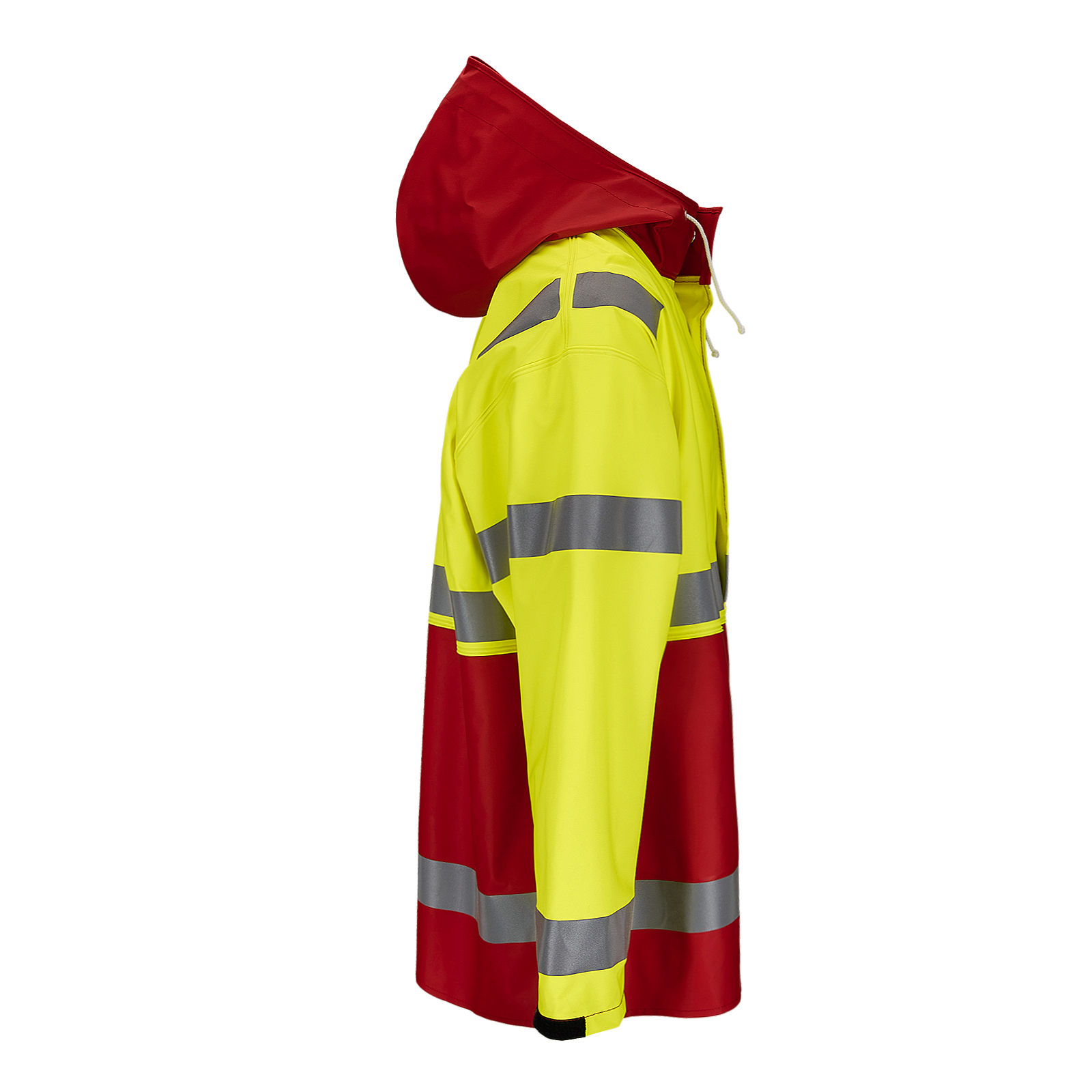 Aksla synlig regnjakke