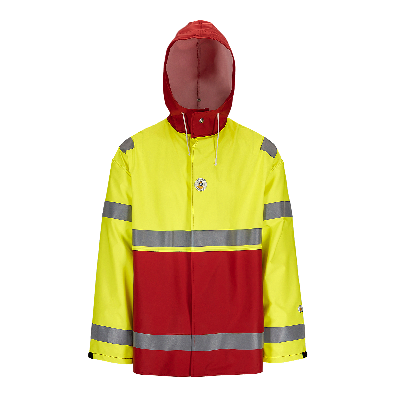 Aksla synlig regnjakke