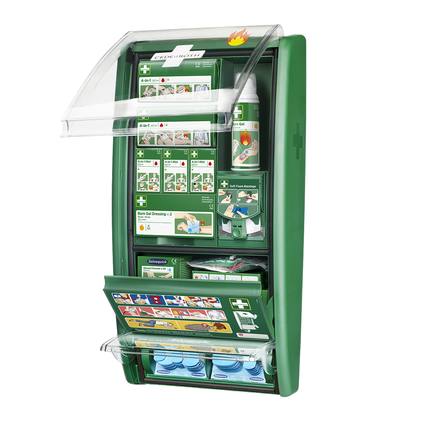 Cederroth Detectable Plasters First Aid & Burn Station