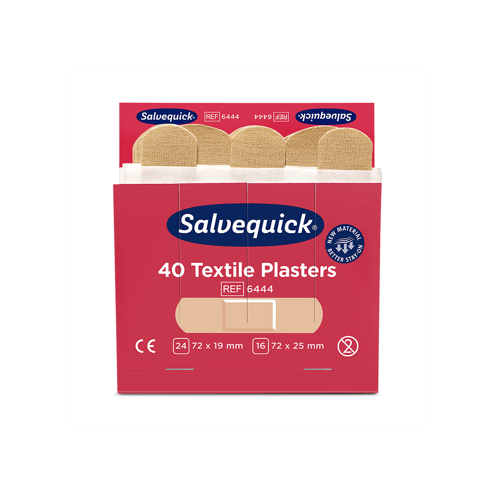 Salvequick Textile Plasters 40 pcs 6 Refill